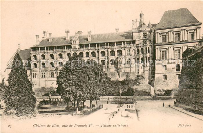 Blois 41 Chateau Aile de Francois Ier facade extérieure