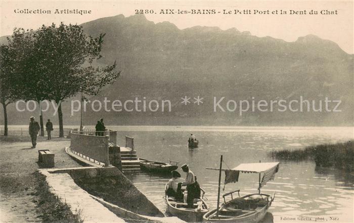 Aix-les-Bains Petit Port au Lac du Bourget et Dent du Chat Alpes Francais