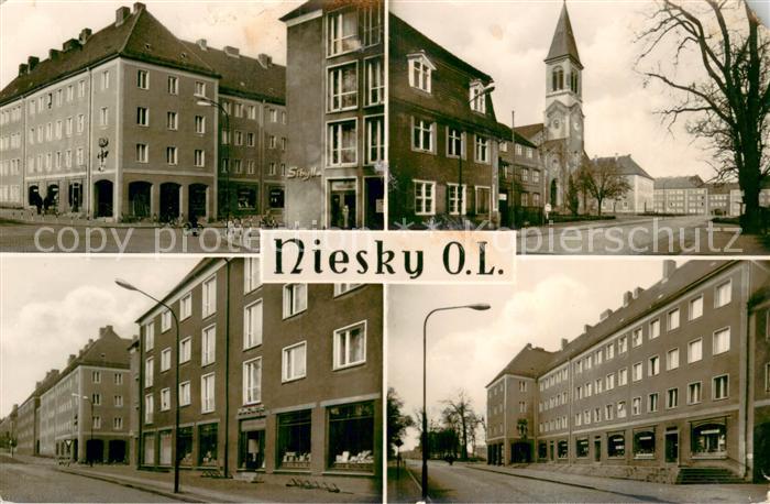 Niesky Ortsansichten Innenstadt Kirche