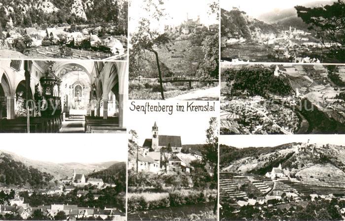 Senftenberg Niederoesterreich Ortsansicht mit Kirche Landschaftspanorama Kremsta