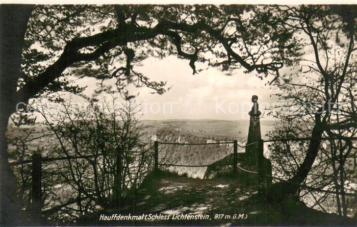 Lichtenstein Wuerttemberg Hauffdenkmal Schloss Lichtenstein Schwaebische Alb