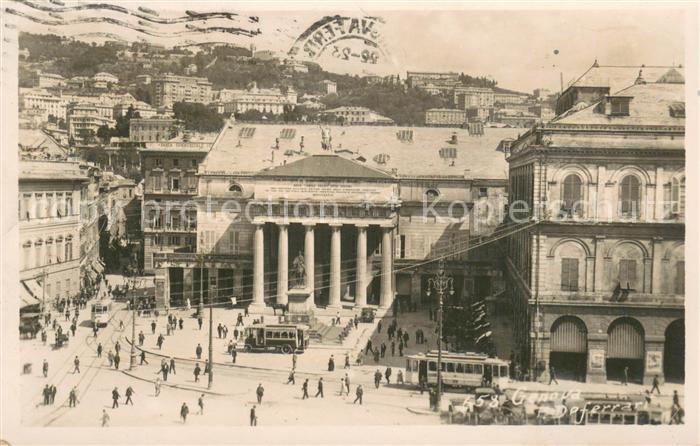 Genova Genua Liguria Piazza de Ferrari Teatro Carlo Felice Monumento