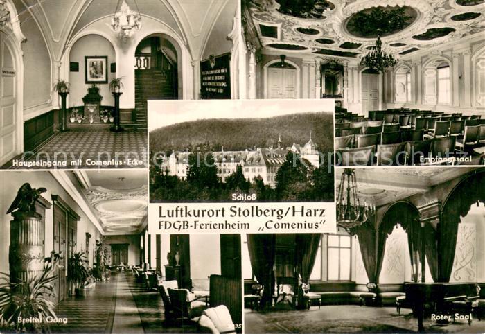 Stolberg Harz FDGB Ferienheim Comenius Innenansichten Saal Schloss