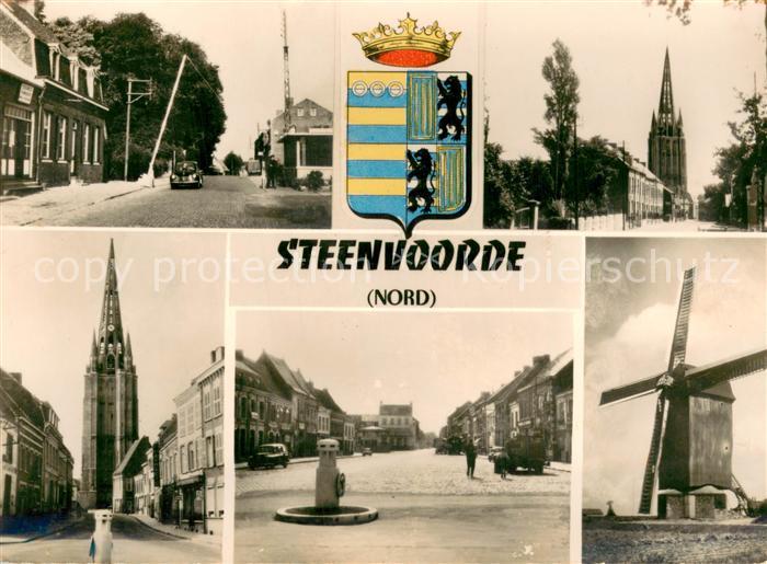 Steenvoorde Motive Innenstadt Kirche Platz Windmuehle Wappen
