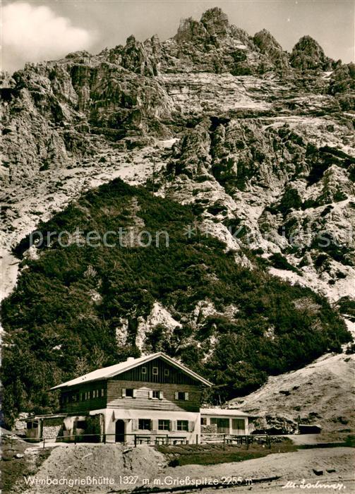 Ramsau Berchtesgaden Wimbachgriesshuette mit Griessspitze Berchtesgadener Alpen
