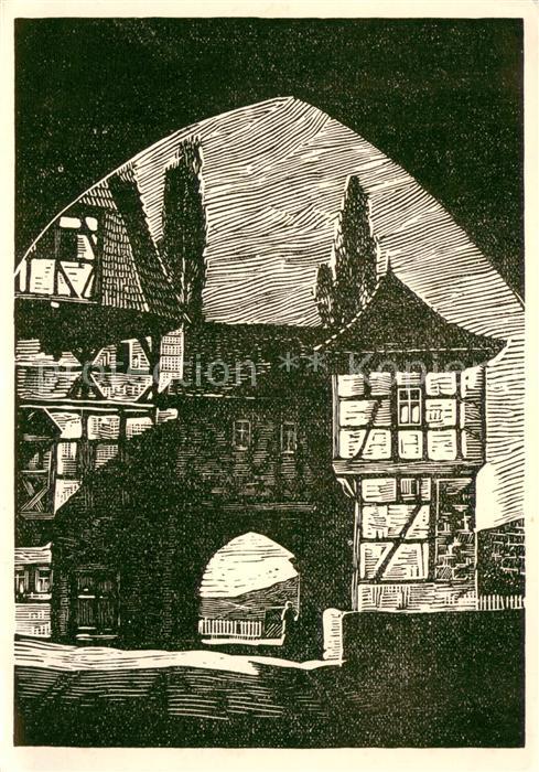 Iphofen Stadttor Kuenstlerkarte