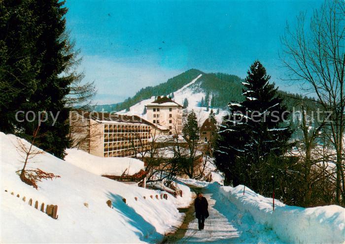 Oberstaufen Oberallgaeu Bayern Schlossbergklinik im Winter