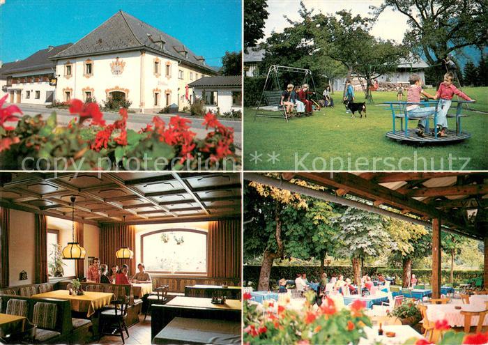 Scharnstein Gasthof Abpurg Restaurant Terrasse Kinderspielplatz