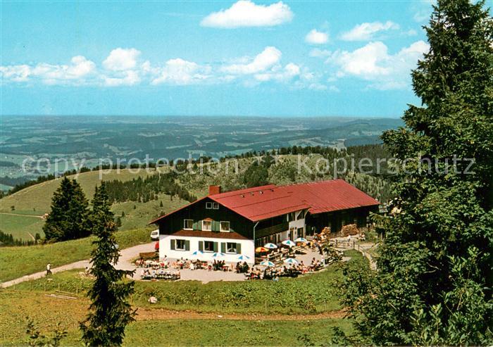 Steibis Oberstaufen Bayern Berggasthof Falkenhuette Fernsicht