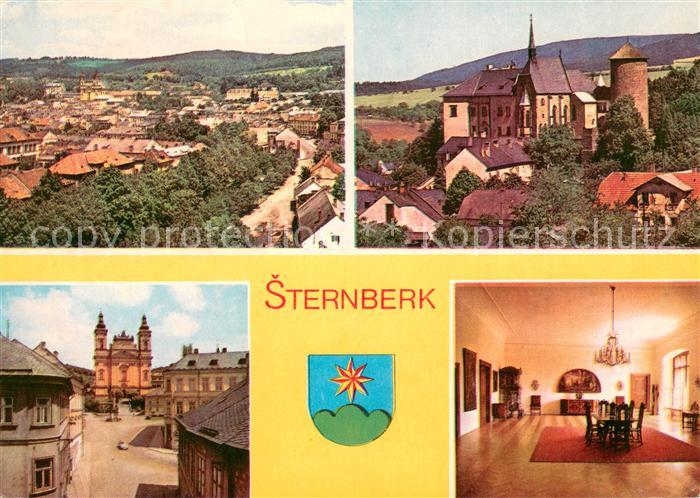 Sternberk na Morave Stadtpanorama Kirche Saal Wappen