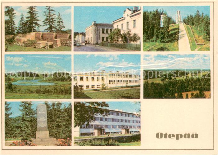 Otepaeae Teilansichten Denkmal Landschaftspanorama Skisprungschanze
