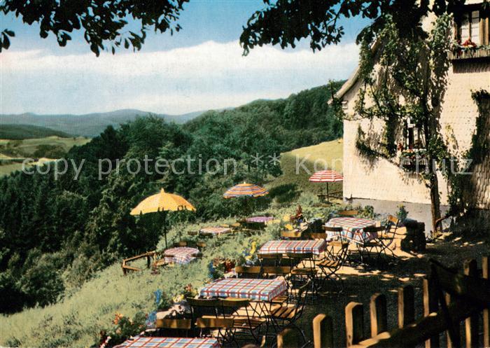 Waldmichelbach Hoehengasthaus Stallenkandel Landschaftspanorama Odenwald
