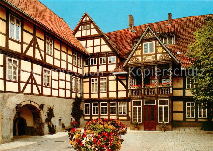 Rinteln Weser Niedersachsen Burghof Klinik Fachwerkhaus
