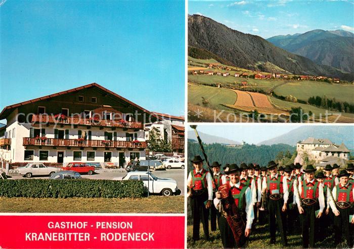 Rodeneck Italien Gasthof Pension Kranebitte Landschaftspanorama Trachtengruppe
