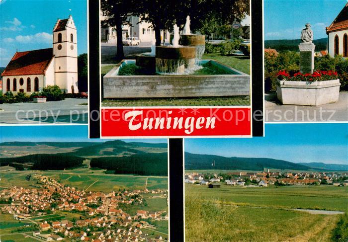 Tuningen Kirche Brunnen Fliegeraufnahme Panorama