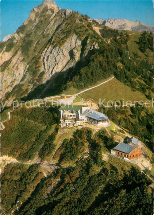 Tegelberghaus 1720m Allgaeu mit Brandnerschrofen Fliegeraufnahme