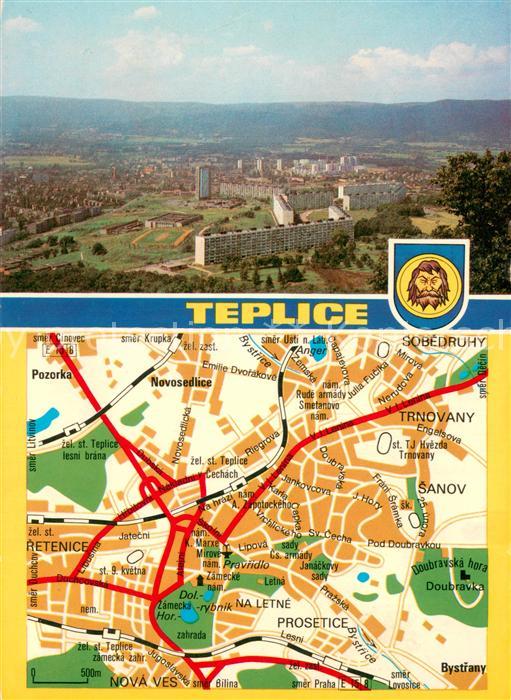 Teplice Fliegeraufnahme Karte