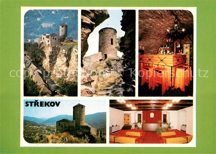 Strekov Byvala obec a statni hrad dires souast Usti nad Labem Goticky hrad