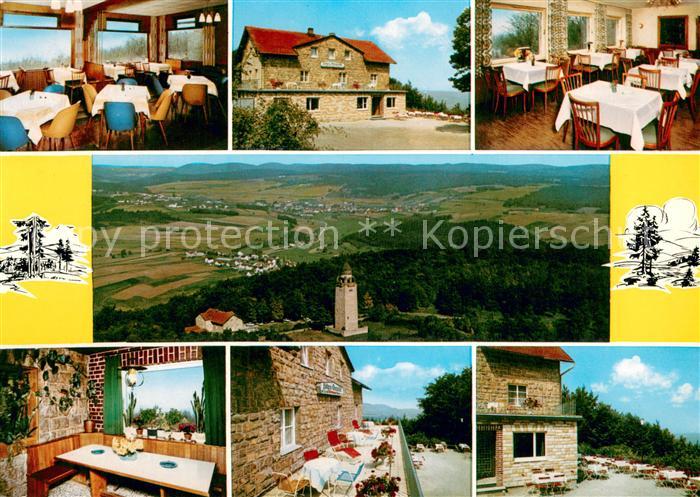 Arnshausen Wittelsbacher Jubilaeumsturm Gastraeume Fliegeraufnahme Terrassen