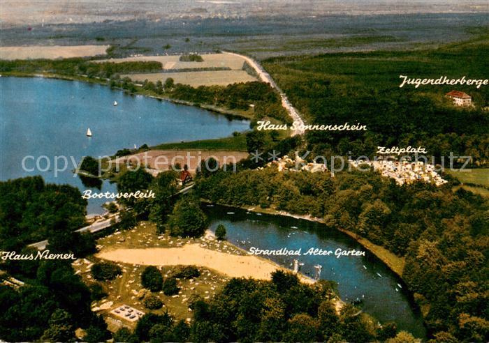 Haltern See Fliegeraufnahme mit Strandbad Alter Garten Zeltplatz Jugendherberge
