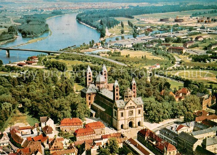 Speyer Rhein Fliegeraufnahme mit Dom
