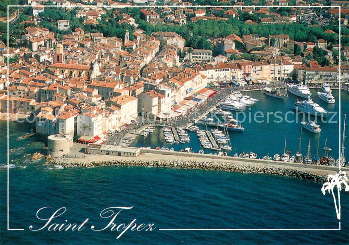 Saint Tropez Var Vue generale aerienne sur la ville le port