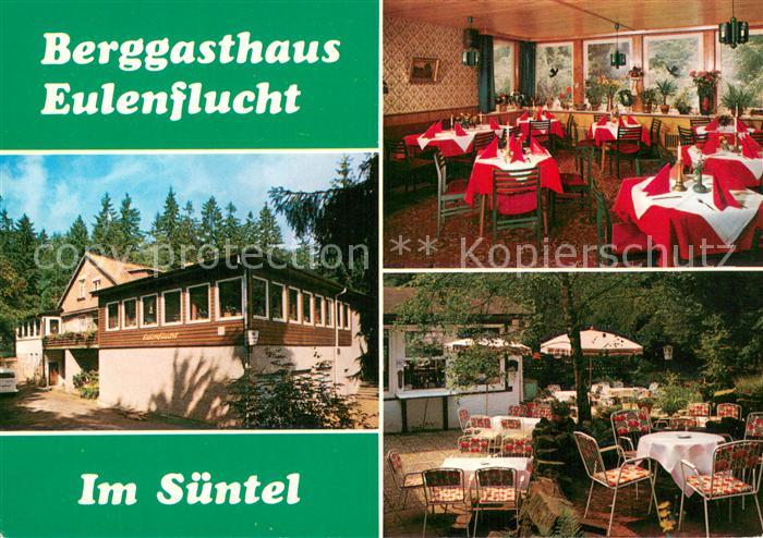 Bad Muender Berggasthaus Eulenflucht im Suentel Gastraeume Freiterrasse