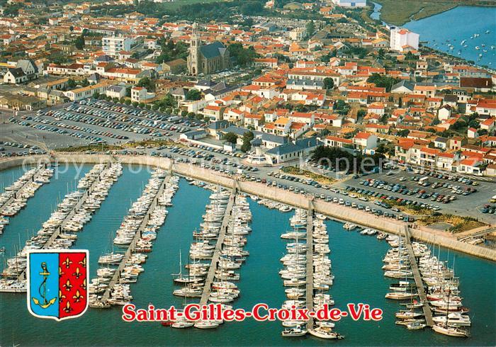 Saint-Gilles-Croix-de-Vie Vendee Vue d’ensemble aerienne Le port de plaisance