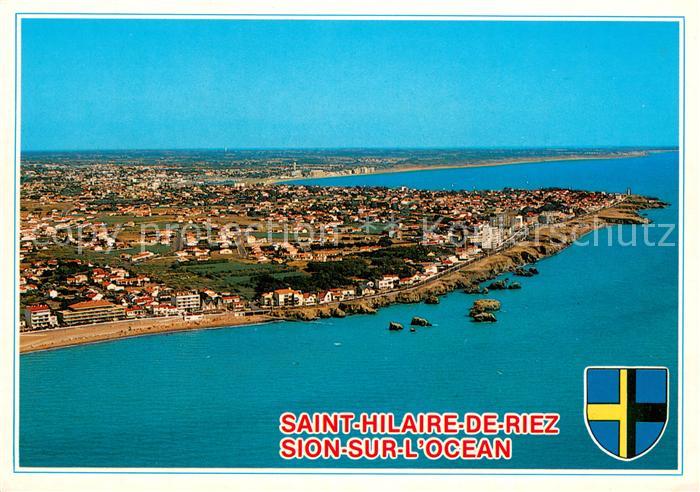 Saint Hilaire de Riez Vue generale aerienne la corniche et les cinq pinneaux