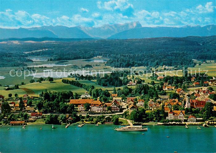 Seeshaupt Fliegeraufnahme mit Zugspitze und Starnberger See