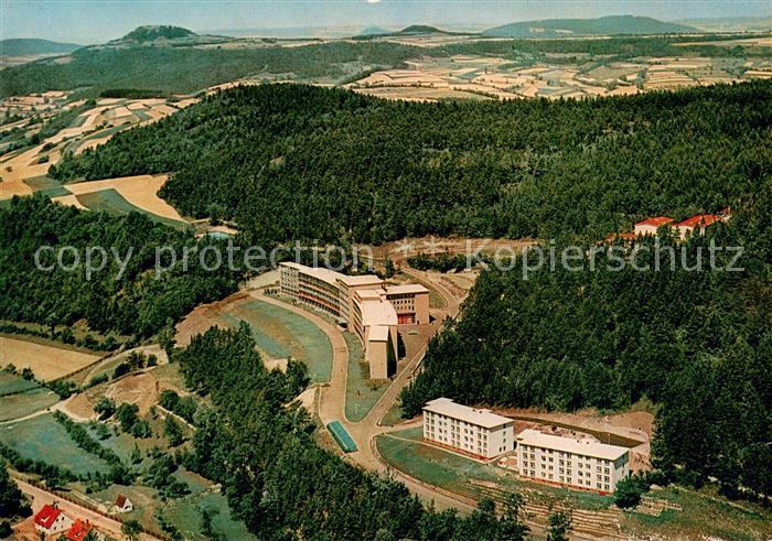 Schwabthal Kurklinik Lautergrund Fliegeraufnahme mit Staffelberg Spitzberg und B