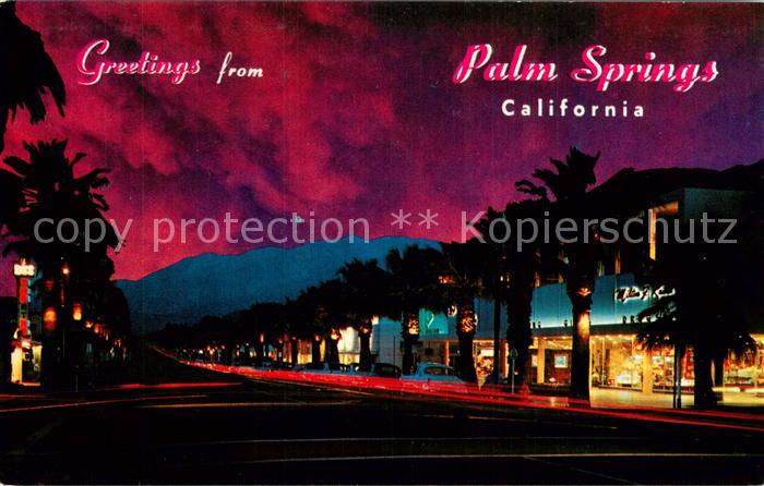 Palm Springs Palm Canyon Drive at night