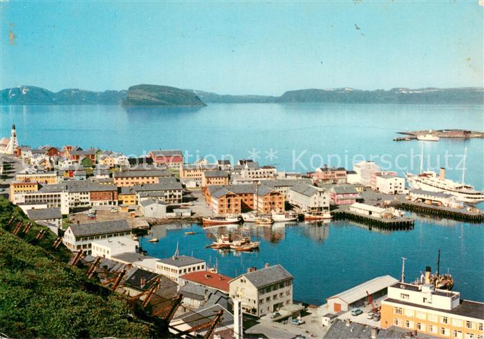 Hammerfest View of the town and the harbour