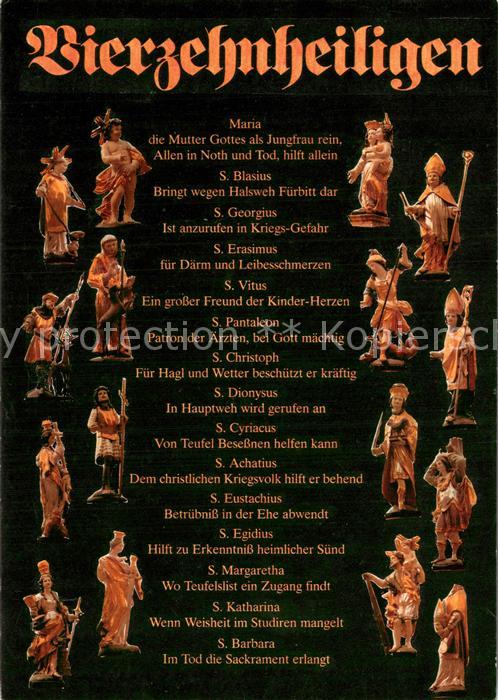 Vierzehnheiligen Basilika 14 Helfer in menschlichen Noeten Gebetstafel Barock