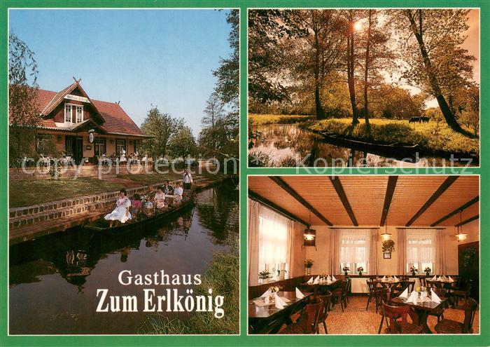 Burg Spreewald Gasthaus zum Erlkoenig Wasserstrasse Kahnfahrt