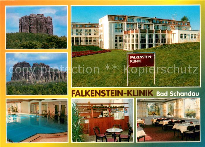 Ostrau Bad Schandau Falkenstein Klinik Restaurant Hallenbad Felsen