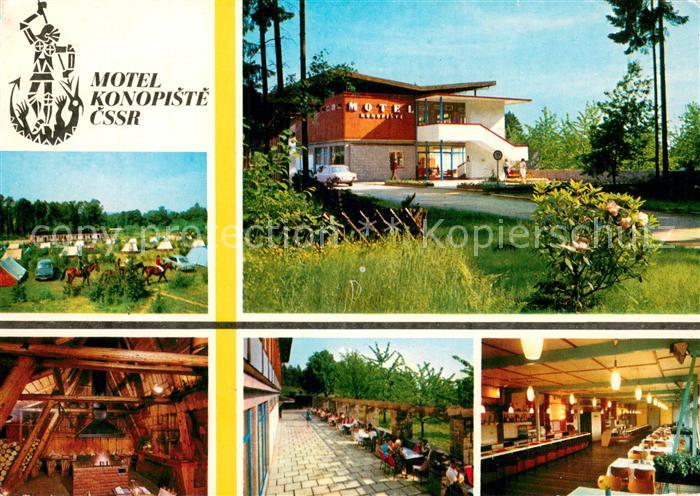 Konopiste CZ Motel Autocamping Scheune Terrasse Restaurant