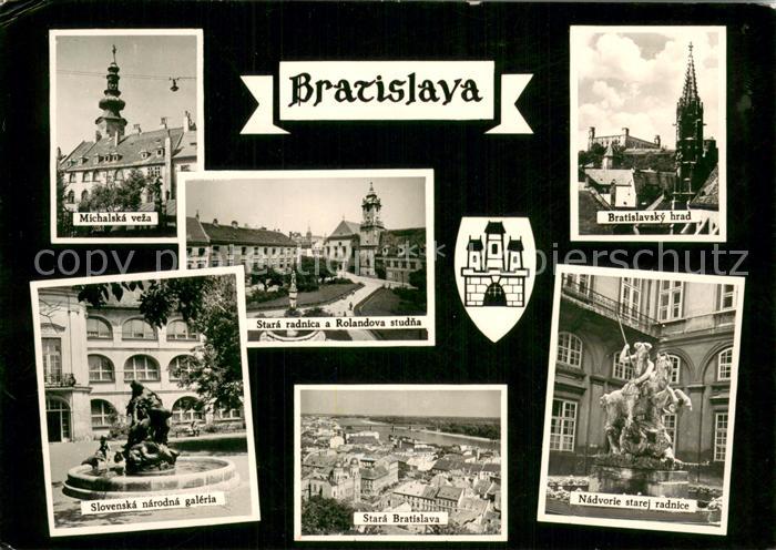 Bratislava Pressburg Pozsony Michaels Turm Nationalgalerie Brunnen Rathaus Brunn