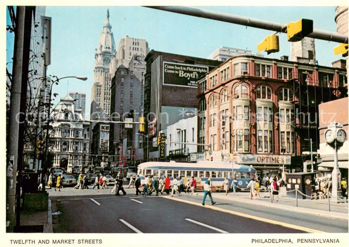 Philadelphia Pennsylvania Twelfth and Market Streets Downtown City Hall