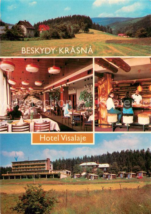Krásná pod Lysou Hotel Visalaje Restaurant Bar Beskydy Landschaft Beskiden