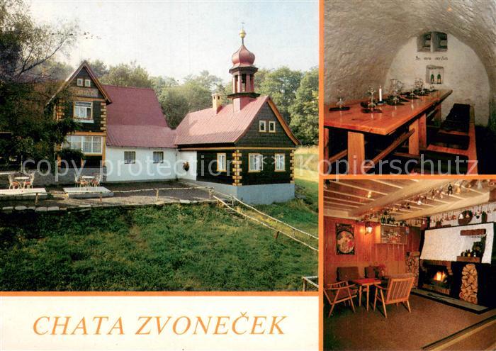 Jiretin pod Jedlovouk St Georgenthal Chata Zvonecek Touristenheim Gastraum Kamin