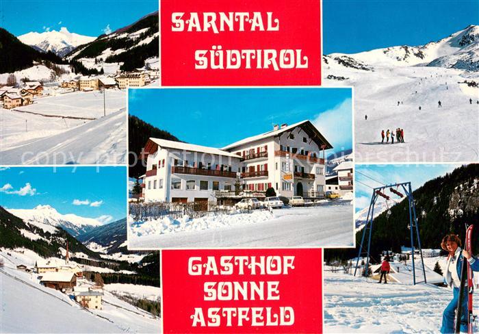Astfeld Sarntal Gasthof Sonne Albergo Wintersportplatz Alpen