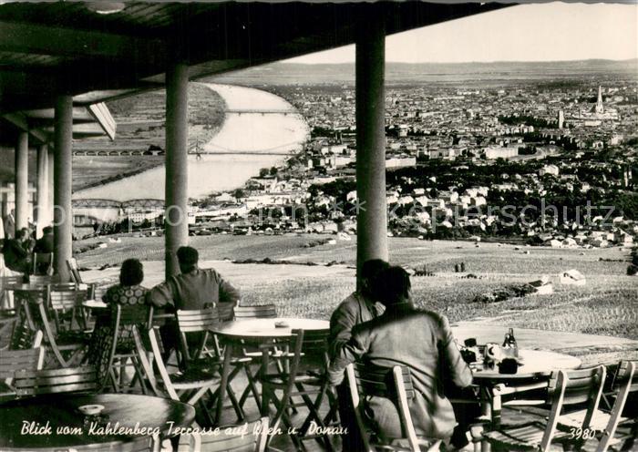 Kahlenberg Wien Blick von der Terrasse auf Wien und Donau