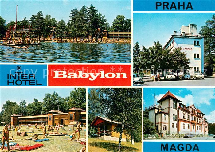Praha Prahy Prague Interhotel Babylon Badestrand