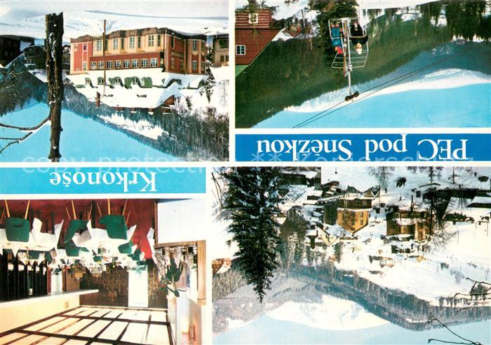 Pec pod Snezkou Winterpanorama Riesengebirge Interhotel Horec Restaurant Sessell