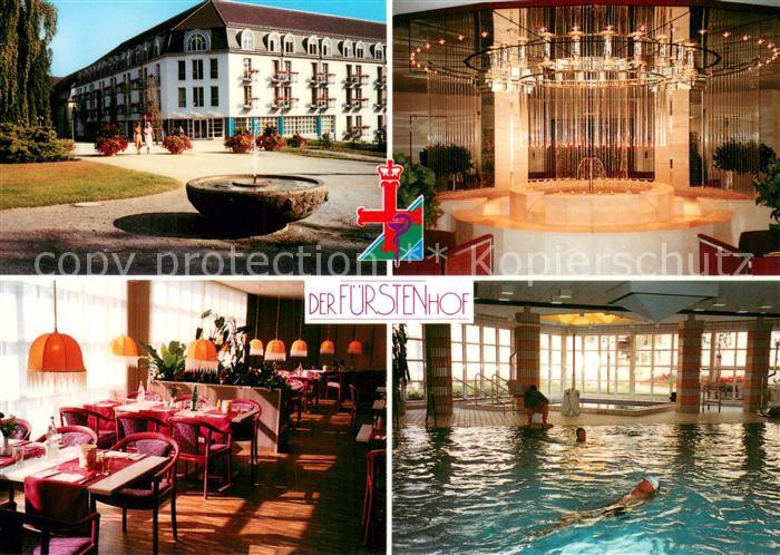 Bad Pyrmont Fuerstenhof Klinik Restaurant Hallenbad Staatsbad