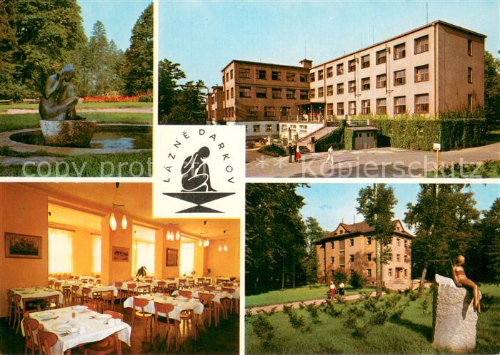 Karvina Lazne Darkov Sanatorium Speisesaal Park Skulptur Brunnen