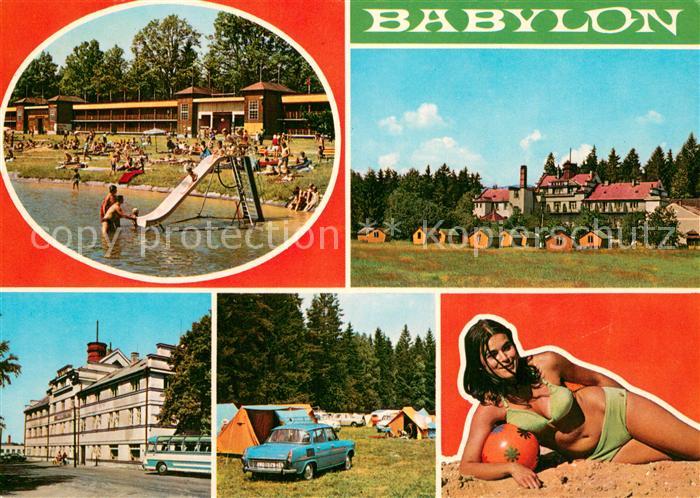 Babylon Babilon Czechia Badeanstalt Liegewiese Ferienheim Hotel Autocamping