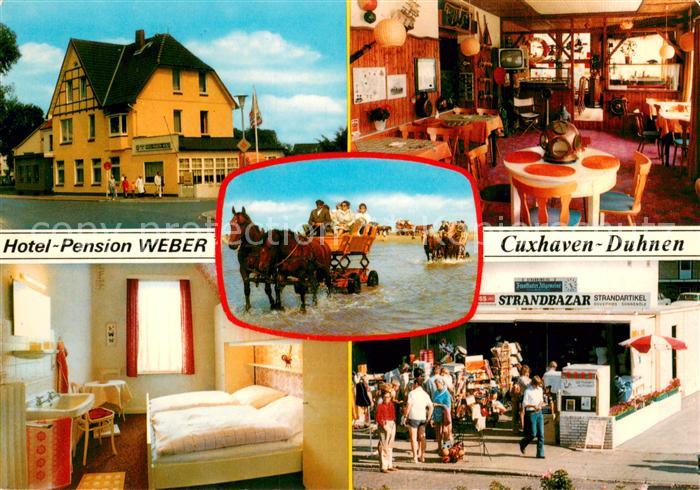 Duhnen Cuxhaven Hotel Pension Weber Gastraum Zimmer Strandbazar