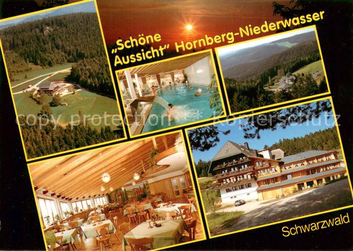 Niederwasser Hoehen Hotel Gasthof Schoene Aussicht Hallenbad Speisesaal Panorama